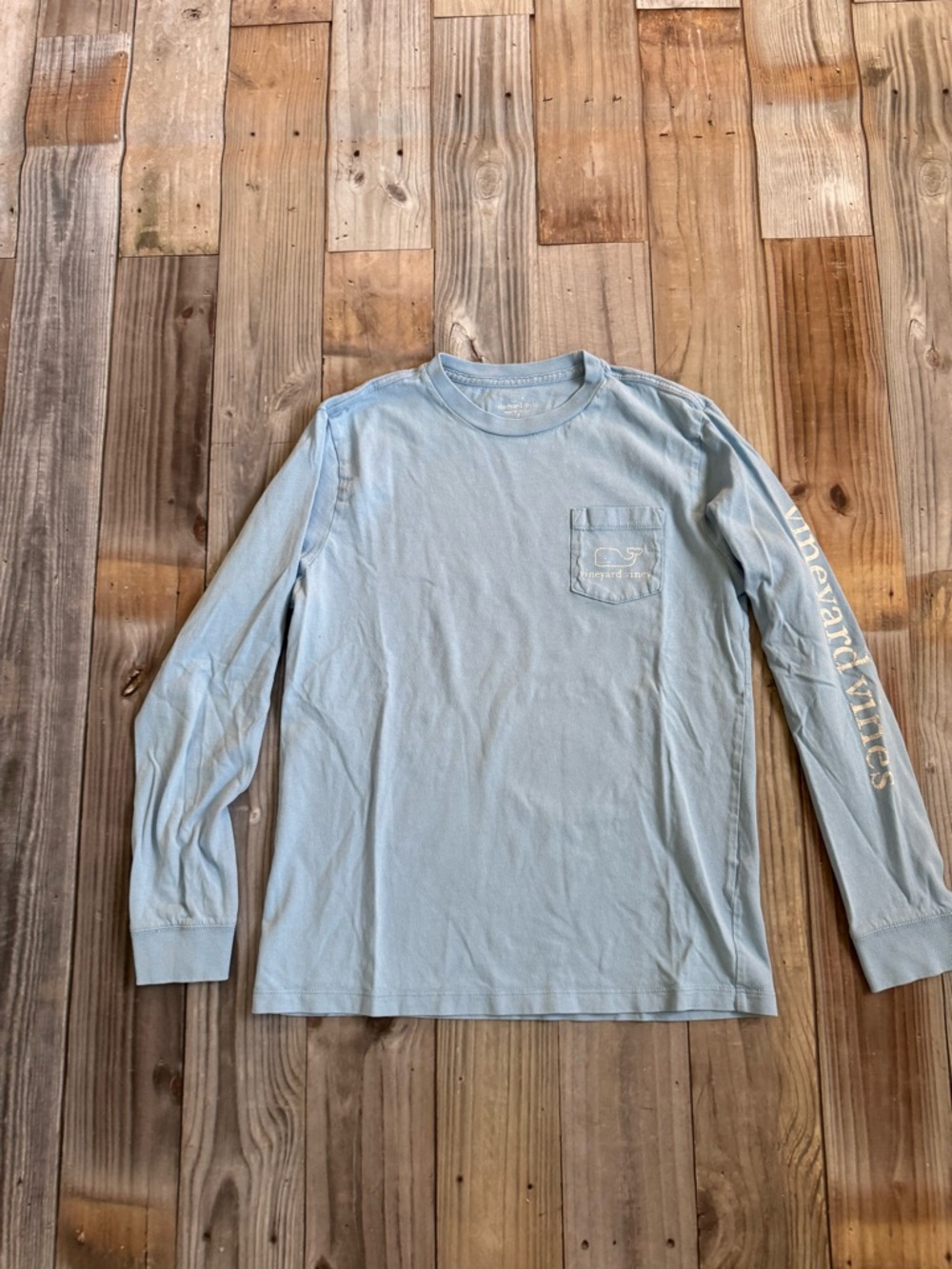 Vineyard Vines Boy’s Pale Blue Long-Sleeve Pocket Tee